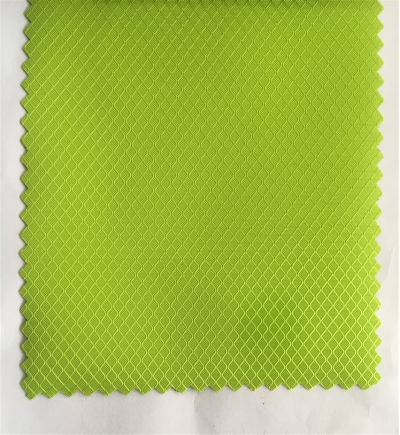 JS-CNYI-有光菱形格 PVC-35 尼龍面料  背囊/雨衣面料   防水 防油 圍裙布料 正面照